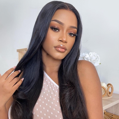 Airy Breathable Cap Glueless Straight 5x5 Closure HD Lace Wig