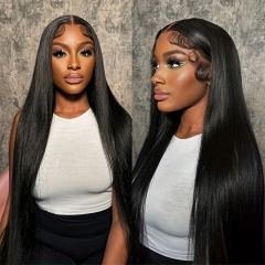 13x6  Straight  Full Frontal Transparet Lace Wig