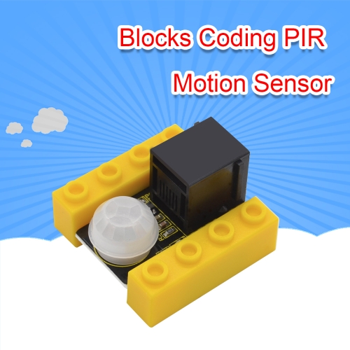 kidsbits Blocks Coding PIR Motion Sensor (Black and Eco-friendly)