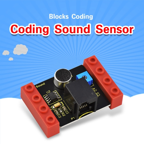 kidsbits Blocks Coding Sound Sensor (Black and Eco-friendly)