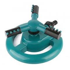 Arroseur rotatif d'eau de jardin à 3 bras en plastique