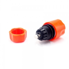 Plastic 1/2 inch garden hose quick connector with waterstop