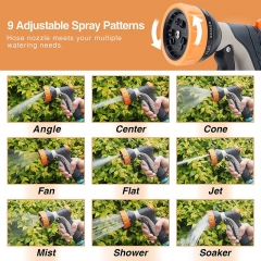 bocal de spray de plástico de 9 padrões para jardim