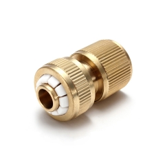 Brass 1/2 inch garden hose quick connector