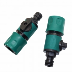 Plastic Garden Hose Quick Connector With Valve