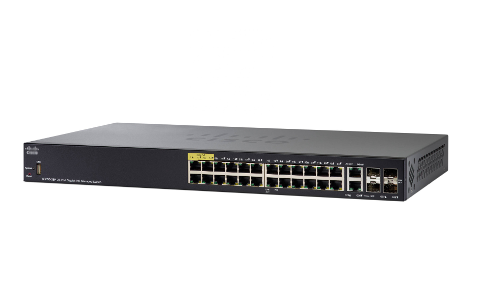 Original SG350-28P-K9-CN 28 Port Gigabit POE Managed Switch 350 Series ...