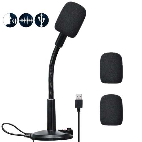 USB Microphone, Fully Angle Adjustable Microphone for Computer, Crystal Clear HD Audio Quality Gaming Mic, Plug&Play Gaming Microphone,pc Microphone C