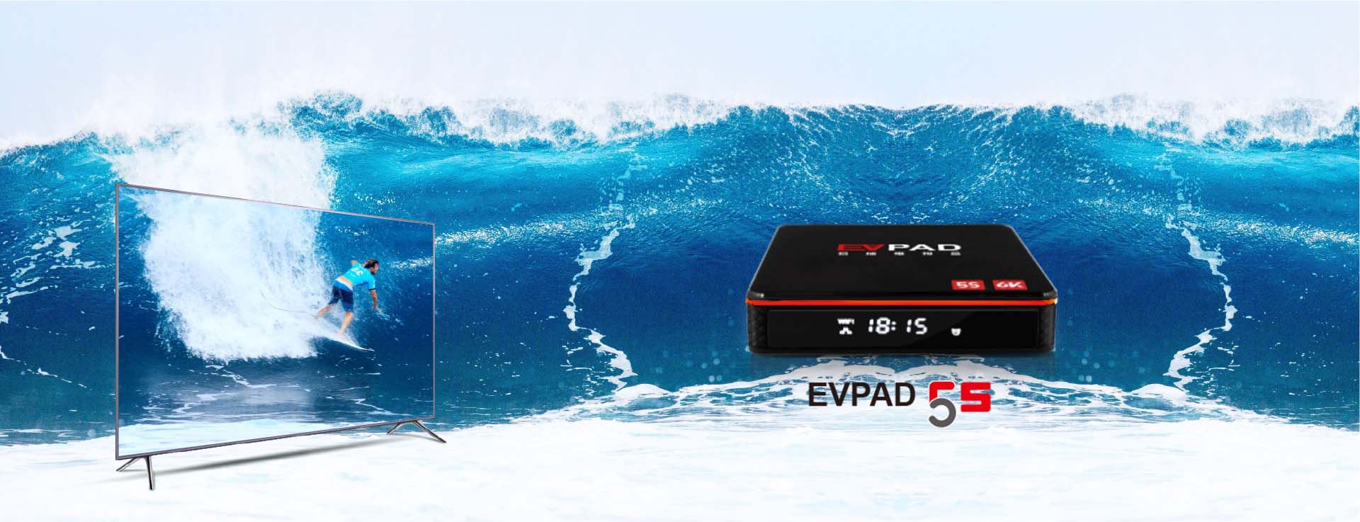 EVPAD 5S - صندوق تلفزيون AI الأول في العالم الذي يتم تنشيطه بالصوت