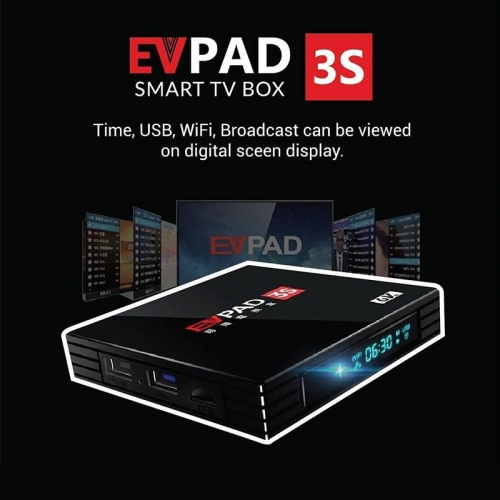 EVPAD3Sスマート6KHDテレビボックス -安価な無料のテレビチャンネル 