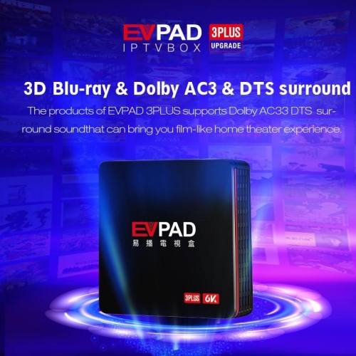 EVPAD3PlusスマートTVボックス -スマート6K、無料のライブ