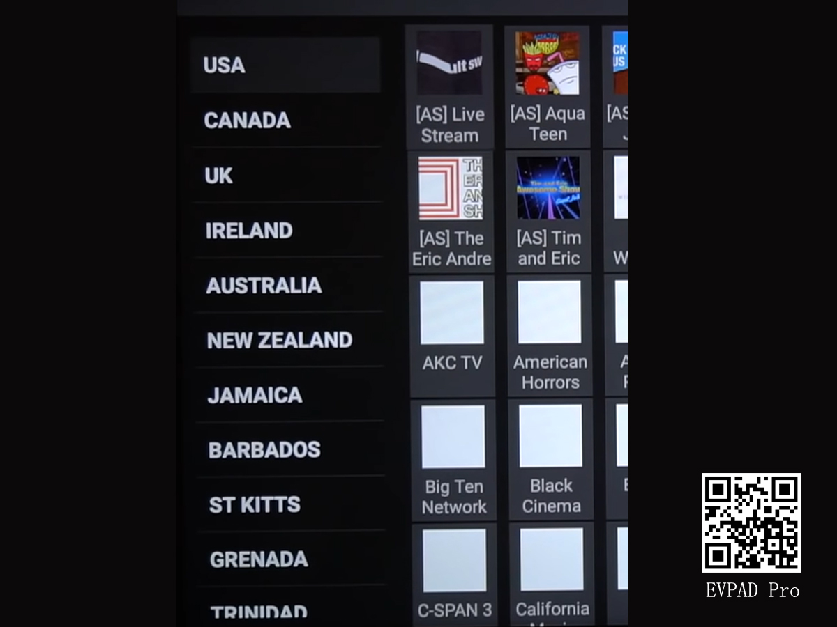 EVPAD A TVbox with smart voice control and multi-country selection