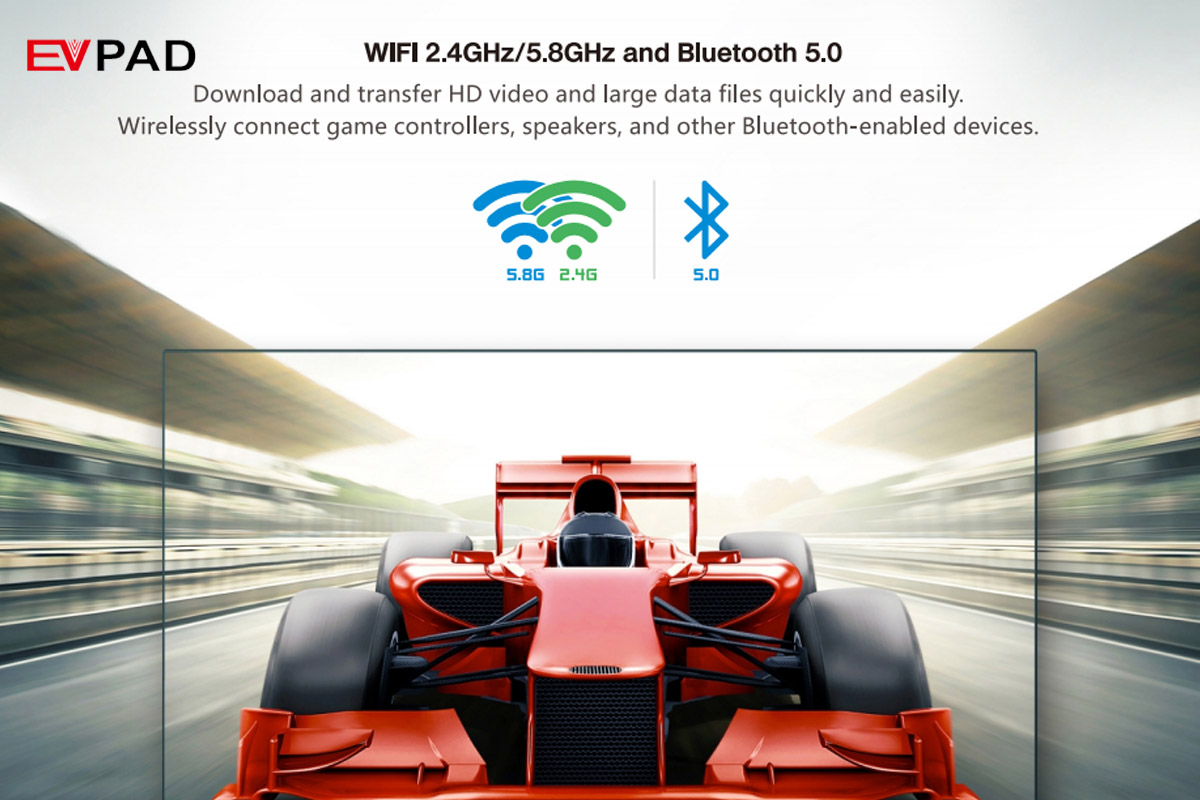 EVPAD 6S - WIFI 2,4 GHz/5,8 GHz et Bluetooth 5.0