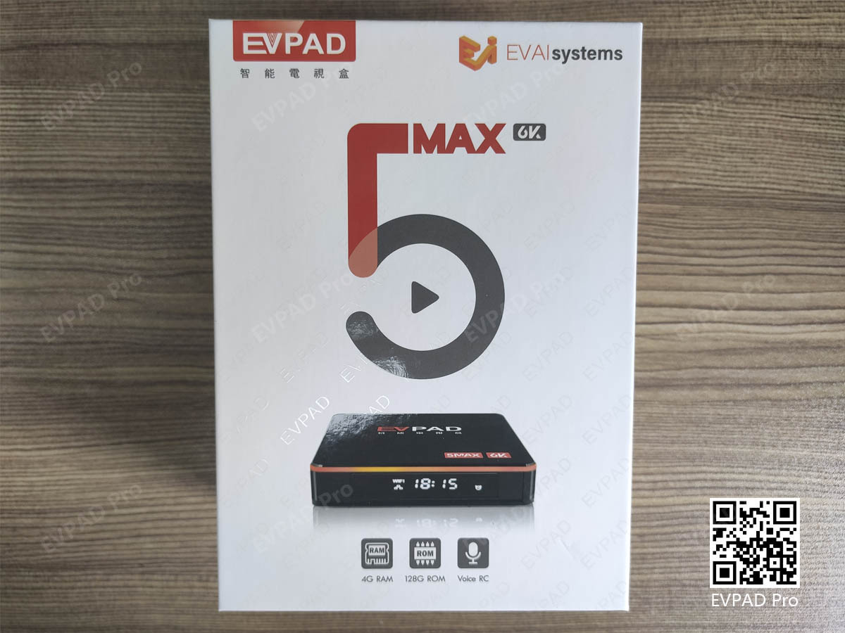 EVPAD 5 Max Voice Control AI Intelligent Android TV Box - Pay Once 