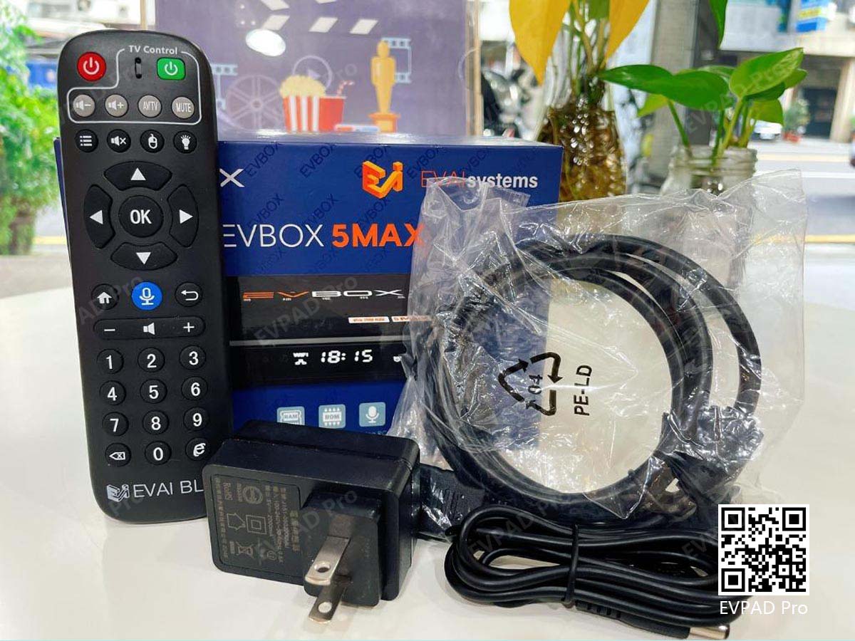 EVBOX 5Max Taiwan Edition - Most Powerful Voice-Activated TV Box with 8 Cores + 64G Large Memory