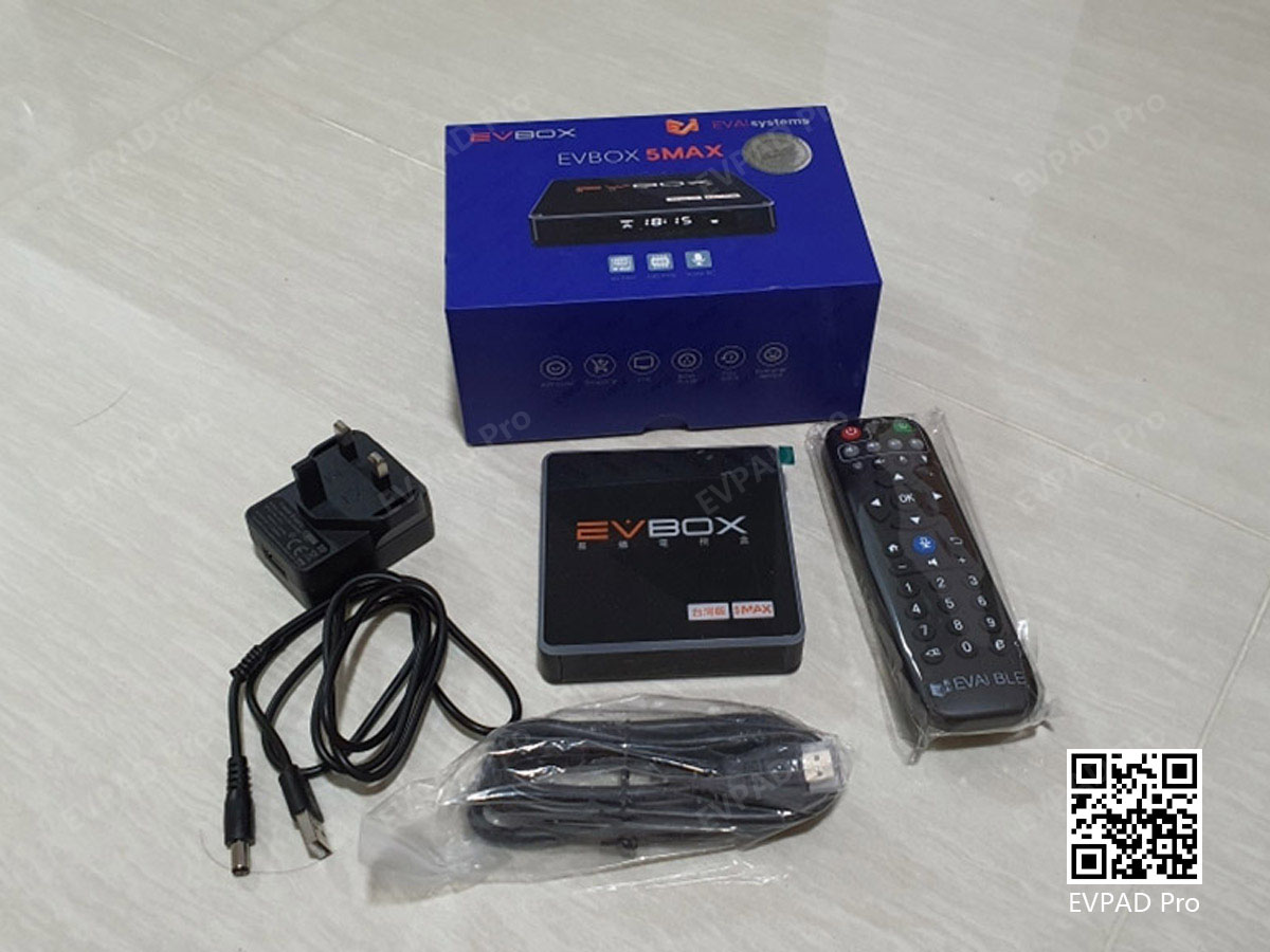 EVBOX 5Max Taiwan Edition - Most Powerful Voice-Activated TV Box with 8 Cores + 64G Large Memory