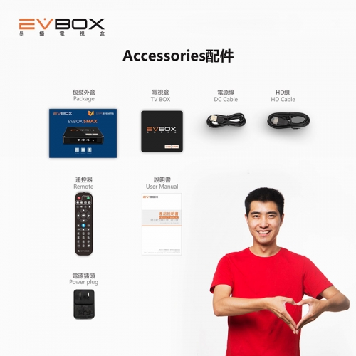 EVBOX5Max台湾版-8コア+ 64G大容量メモリを備えた最も強力な音声起動TVボックス,EVPADTVボックス