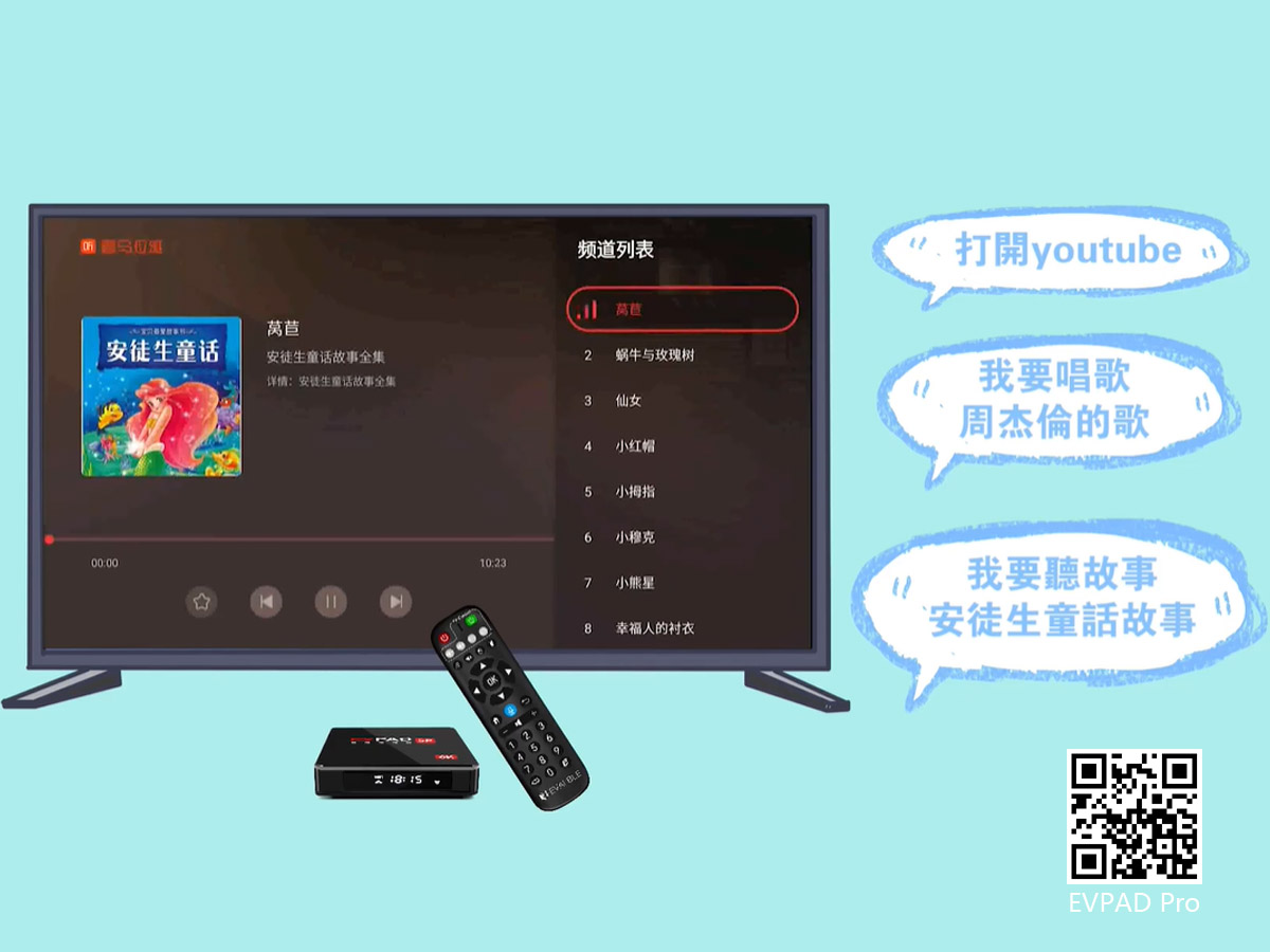 Libreng TV Box na may Intelligent Voice Control at Multi-country Channel Selection