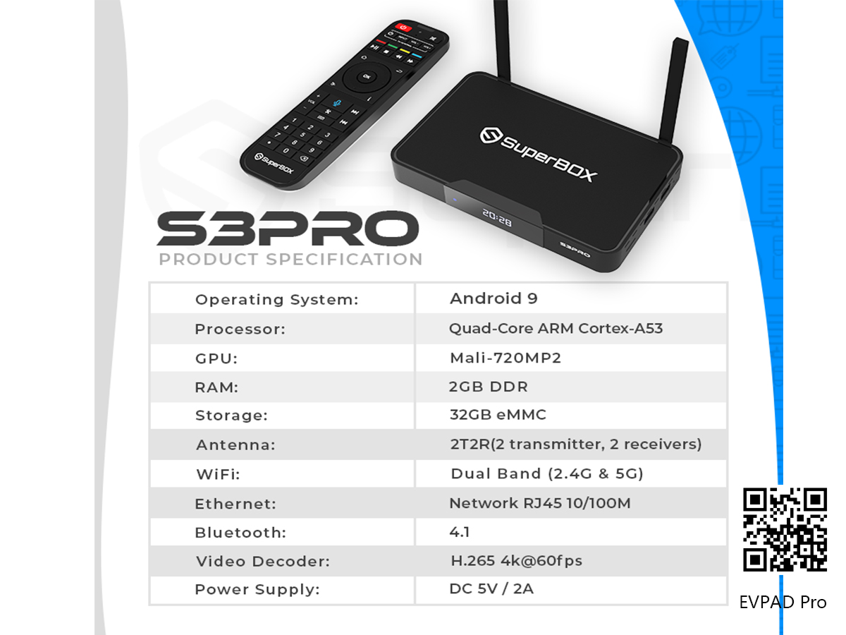 2022 Mais recente Superbox S3 Pro TV Box - Exclusivamente para fãs de esportes nos EUA / Canadá