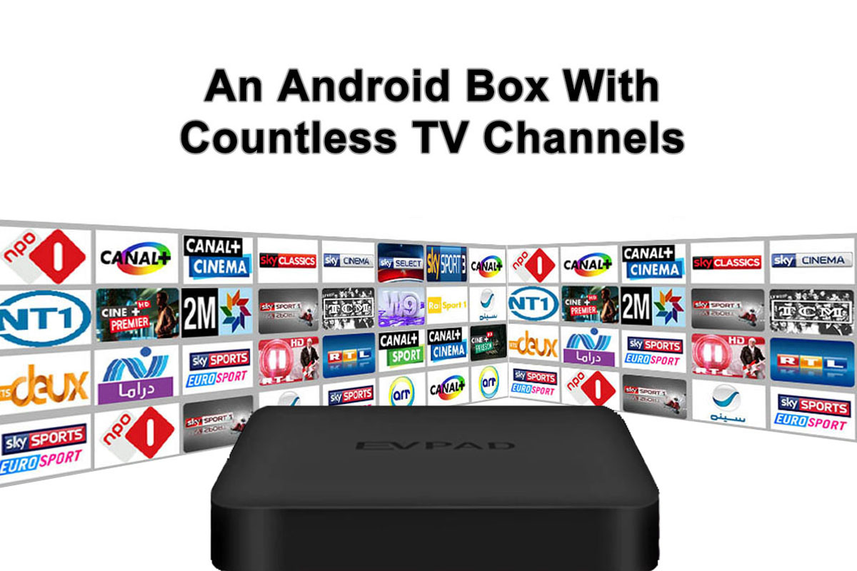 EVPAD TV Box - 수많은 TV 채널이 있는 상자