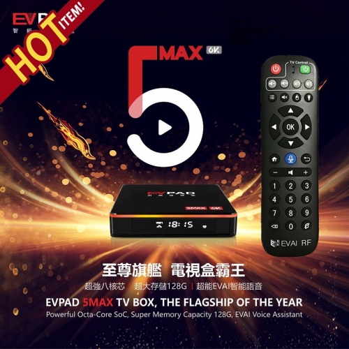 EVPAD 5 Max Voice Control AI Intelligent Android TV Box - Pay Once 