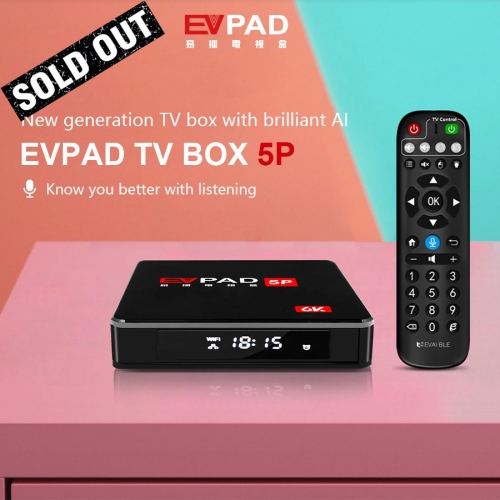 EVPAD 5P 6K AI Kotak TV Cerdas Suara - Performa Tinggi, 1000+ Film & Saluran Langsung