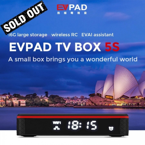 EVPAD 5S Melhor Smart Voice AI TV Box - Melhor Android TV Box, 100% Autêntico