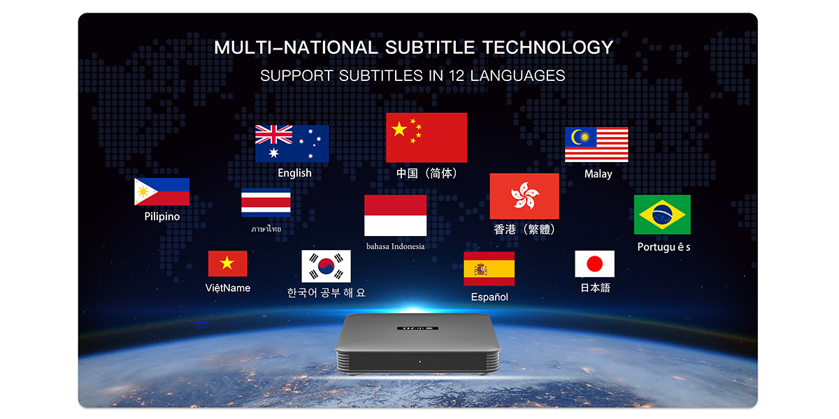 SviCloud TV Box - Multi-National Subtitle Technology