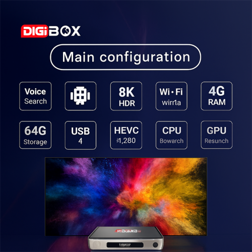 【新品未使用2026年D6 MAX 8Kメディアプレーヤー世界のTV番組が観れる 全く新しいDIGIBox D6 MAX | 2026年版 究極のAndroid TV Box