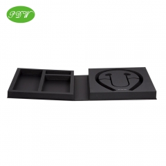 Customized black headphones/earphone with eva tray