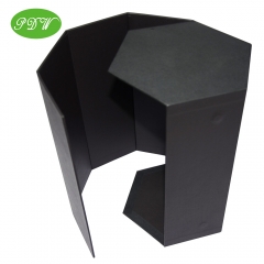 Black hexagon package box magnetic closure