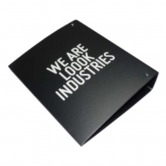 Black A4 files folder with cardboard sleeve