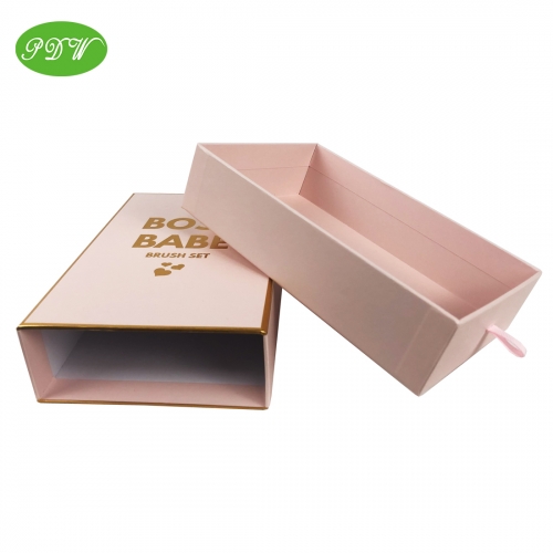 Lovely pink drawer box with gold rim