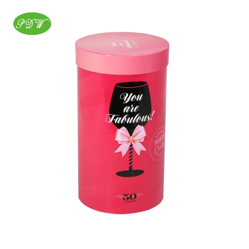 Round tube wine goblet package box