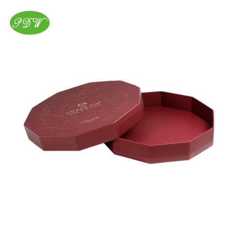 Ten sides pu leather chocolate package box