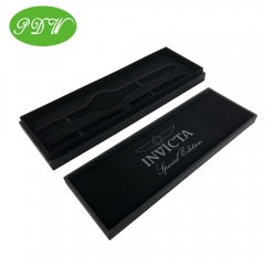 Black PU leather watch box for men