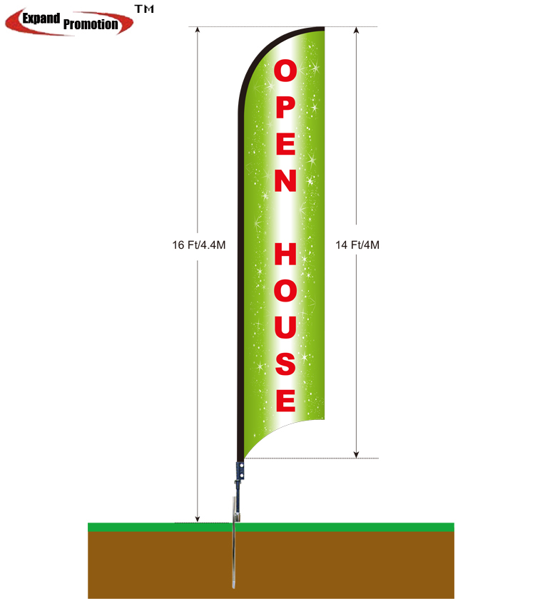 5M Feather Flags Kits with Customized Printing