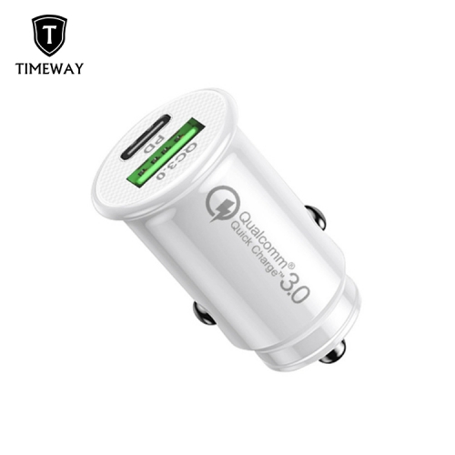 USB C Car Charger 42W Super Mini AINOPE All Metal Fast USB Car Charger PD&QC 3.0 Dual Port Car Adapter Compatible with For iPhone 12/12 Pro/Max/12 Min
