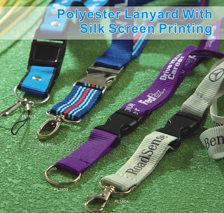 Polyester Lanyard with Silkscreen Printing logo