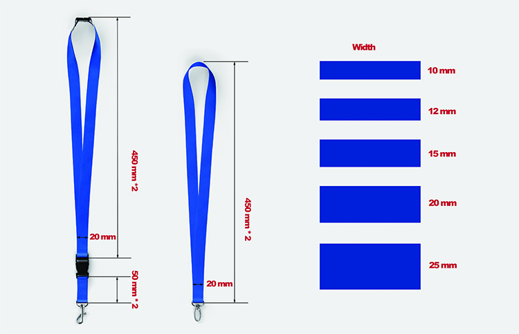 Custom lanyards sizes