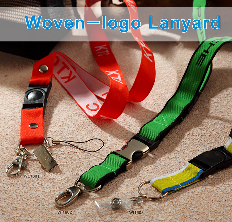 Jacquard woven lanyards