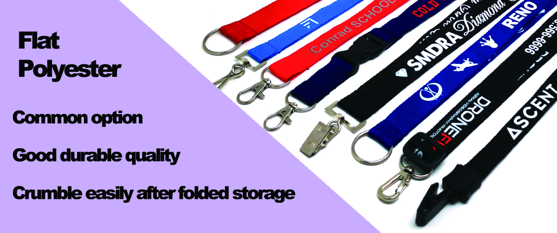 Flat polyester lanyards material