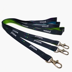 Heat-transfer printing polyester lanyards with logo on both sides