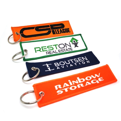 REMOVE BEFORE FLIGHT tag with custom logo