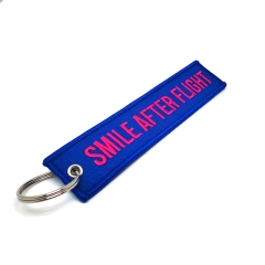 Embroidery keychain for aviation branding