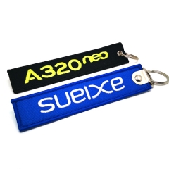 REMOVE BEFORE FLIGHT tag with custom logo