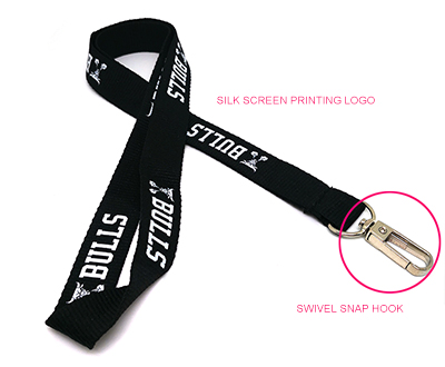 Flat polyester lanyards detail 01