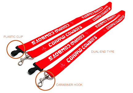Open ended double clip lanyards details 01