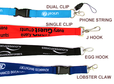 Embroidered Lanyards with various attachment