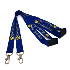 Flat polyester lanyards with silkscreen logo