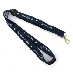 Embroidered lanyards with J hook